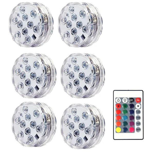 Kit Luminárias de Piscina RGB Lumix™ - Sem Fio Com Controle Remoto + Brinde Exclusivo (Últimas Unidades)